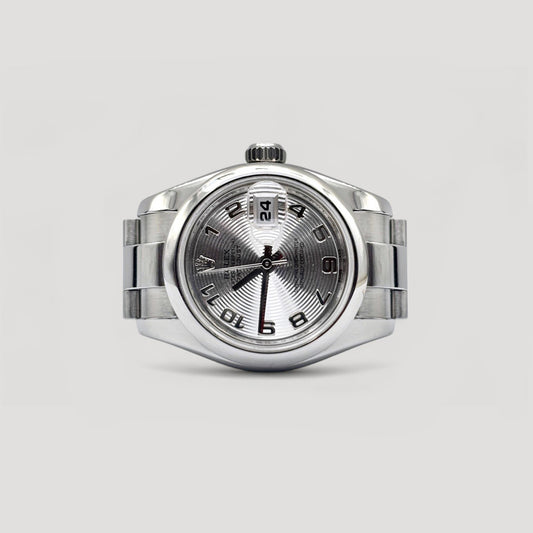 Mint Rolex Datejust Silver Concentric Oyster 26mm 179160