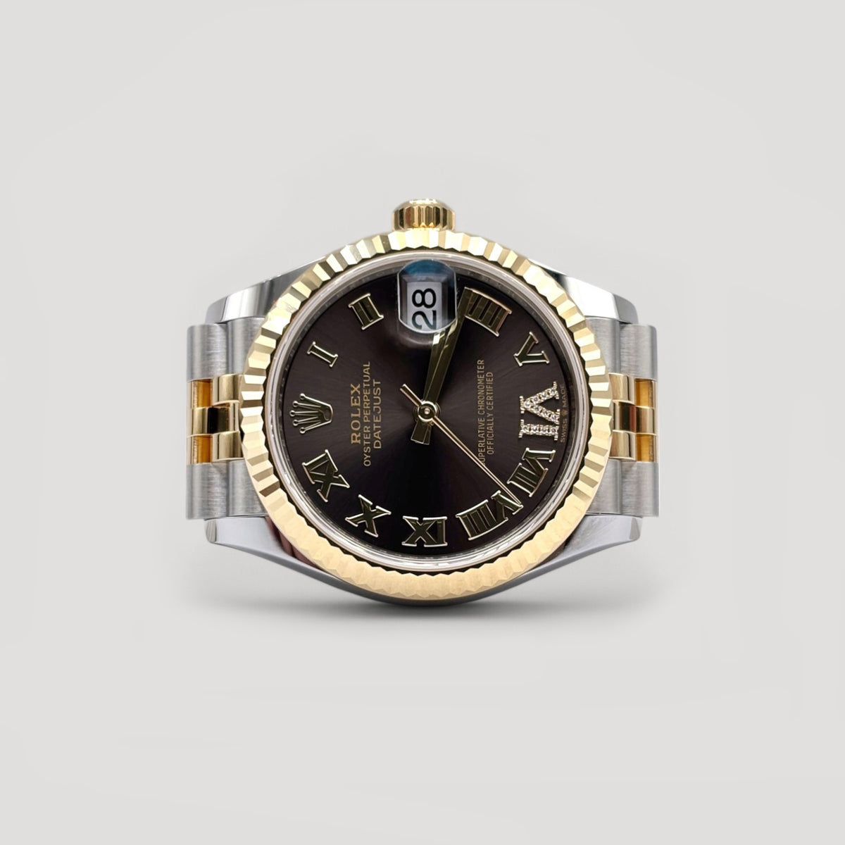 Brand New Rolex Datejust Dark Grey w/ VI Diamond Jubilee 31mm 278273
