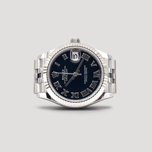 Brand New Rolex Datejust Black Roman Jubilee 31mm 278274