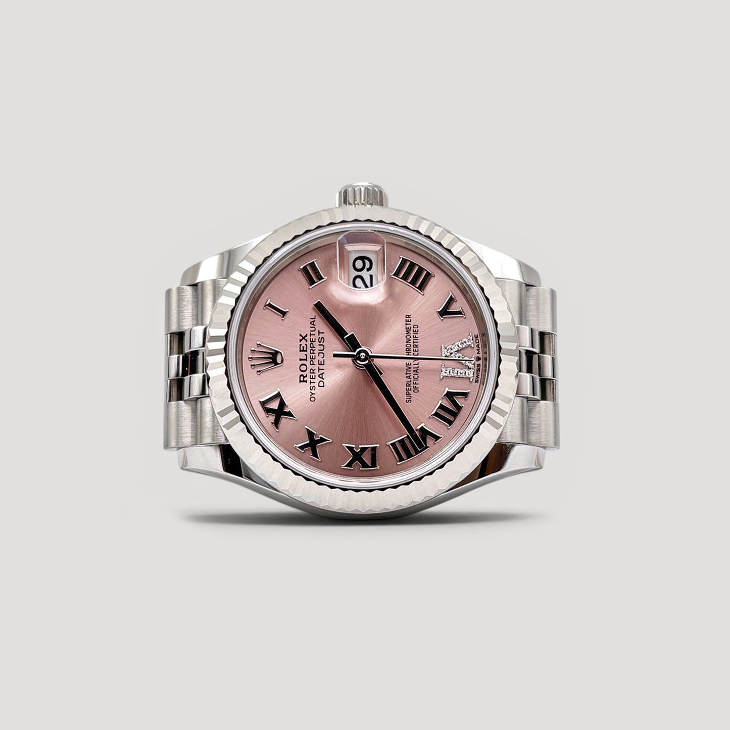 Brand New Rolex Datejust Pink w/ VI Diamond Jubilee 31mm 278274
