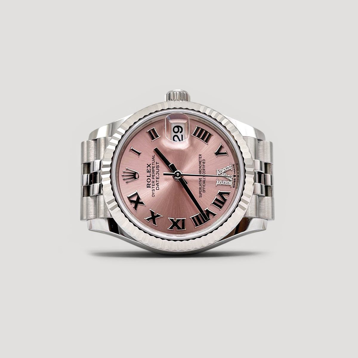 Brand New Rolex Datejust Pink w/ VI Diamond Jubilee 31mm 278274