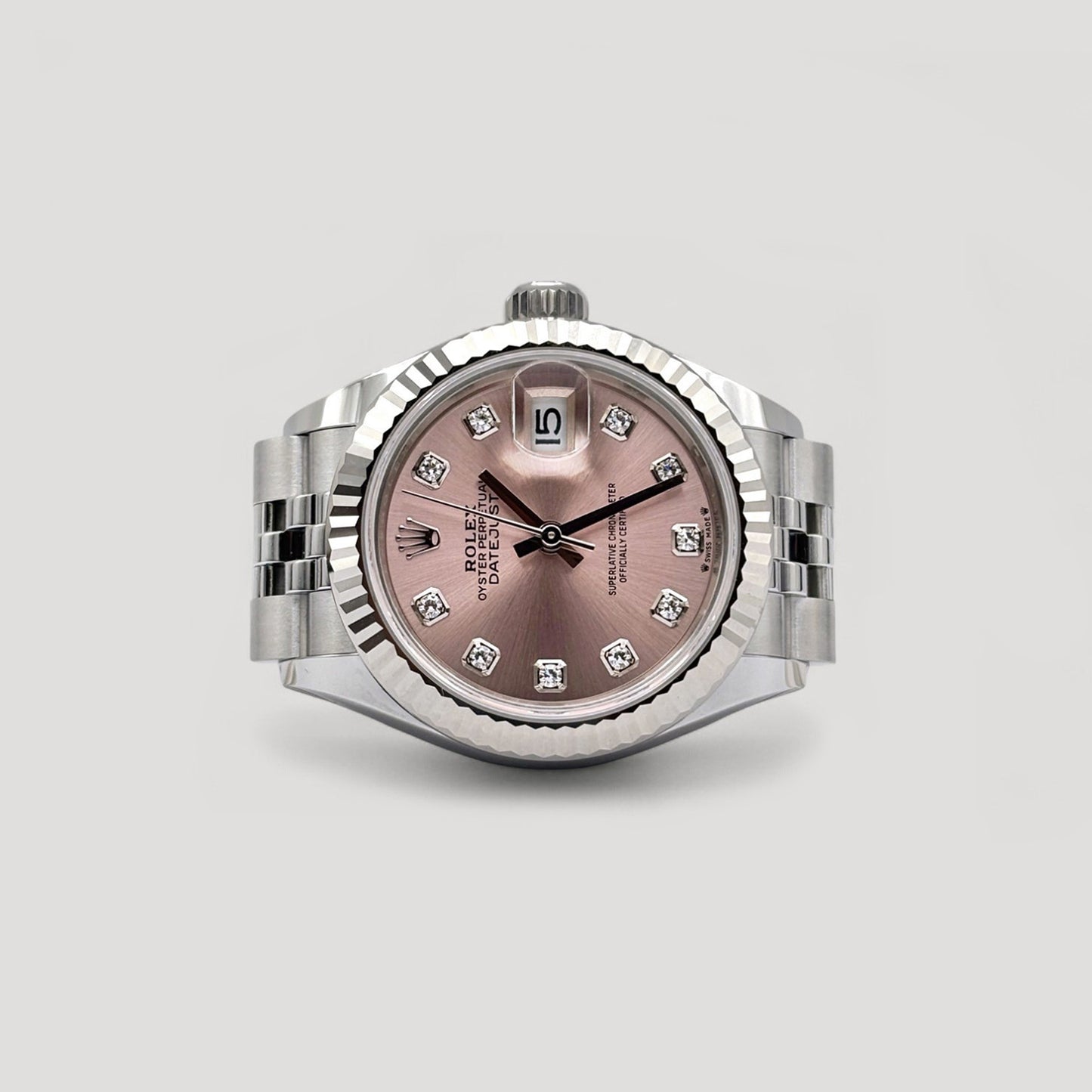 Brand New Rolex Datejust Pink w/ 10 Points Diamond Jubilee 28mm 279174