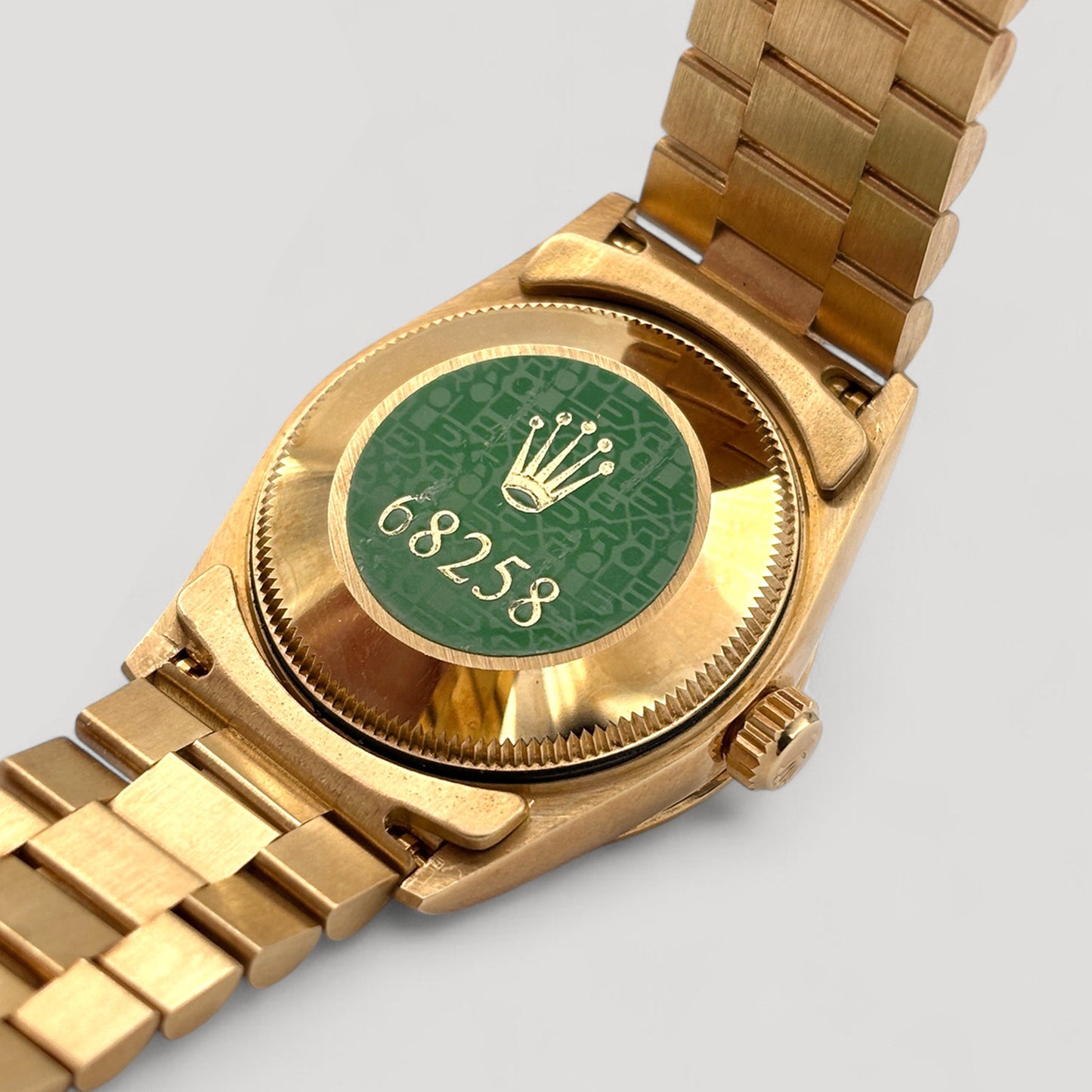 LNIB Rolex Datejust White w/ 10 Points Diamond & Diamond Bezel President Yellow Gold 31mm 68258