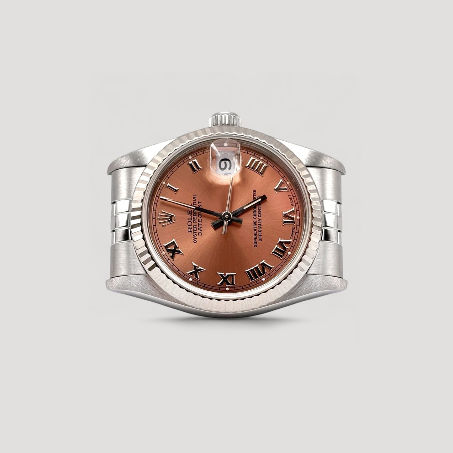 Mint Rolex Datejust Salmon Roman Jubilee 31mm 68274