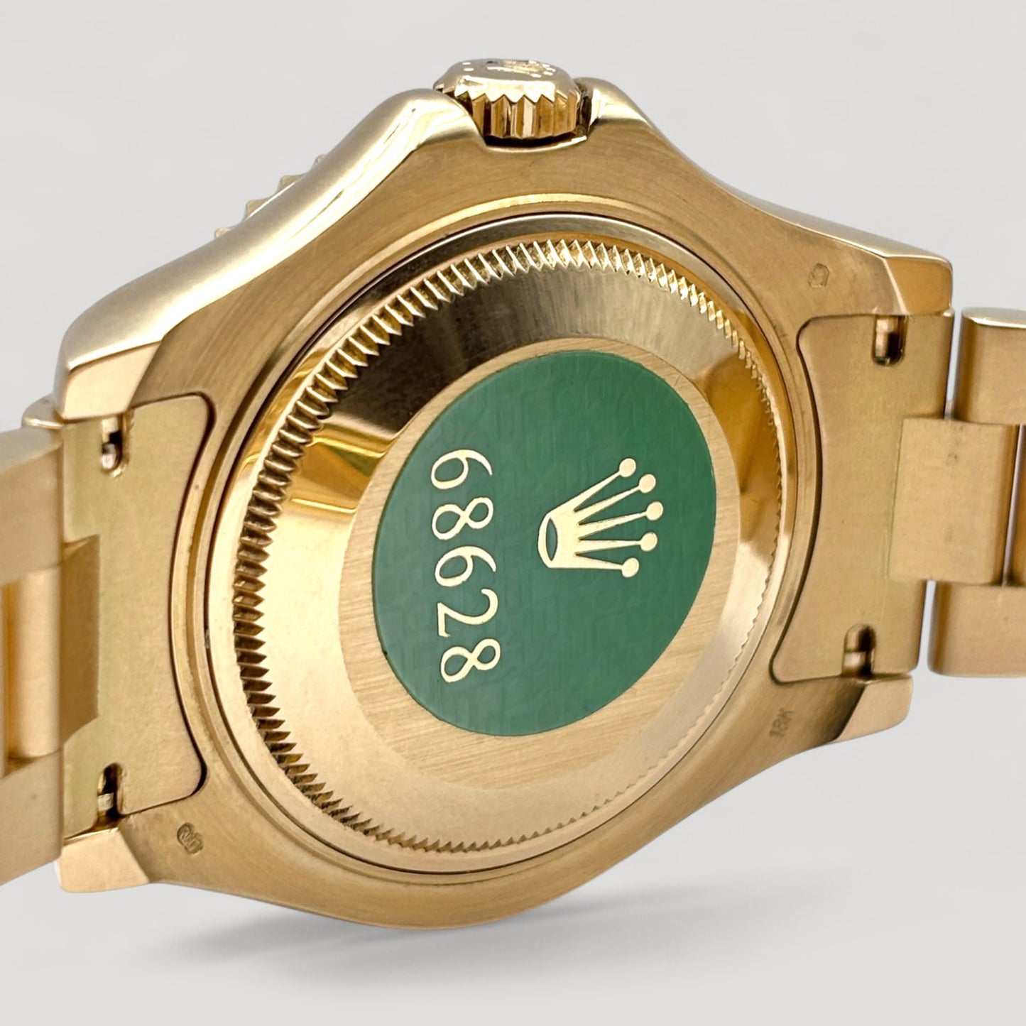 Mint Rolex Yacht Master Champagne Yellow Gold 35mm 68628