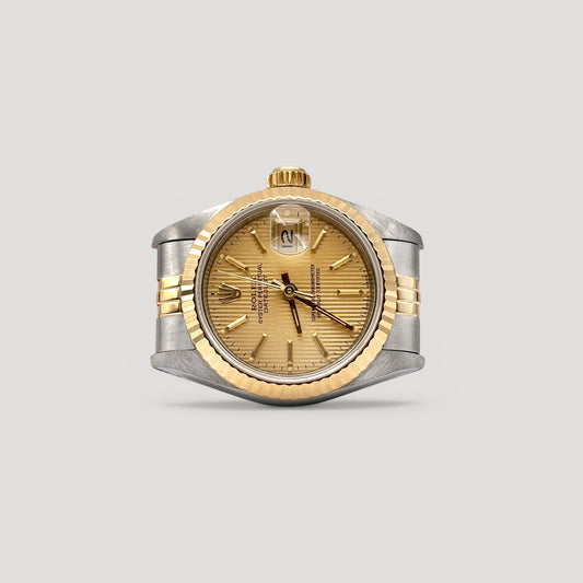 Mint Rolex Datejust Champagne Tapestry Jubilee 26mm 69173