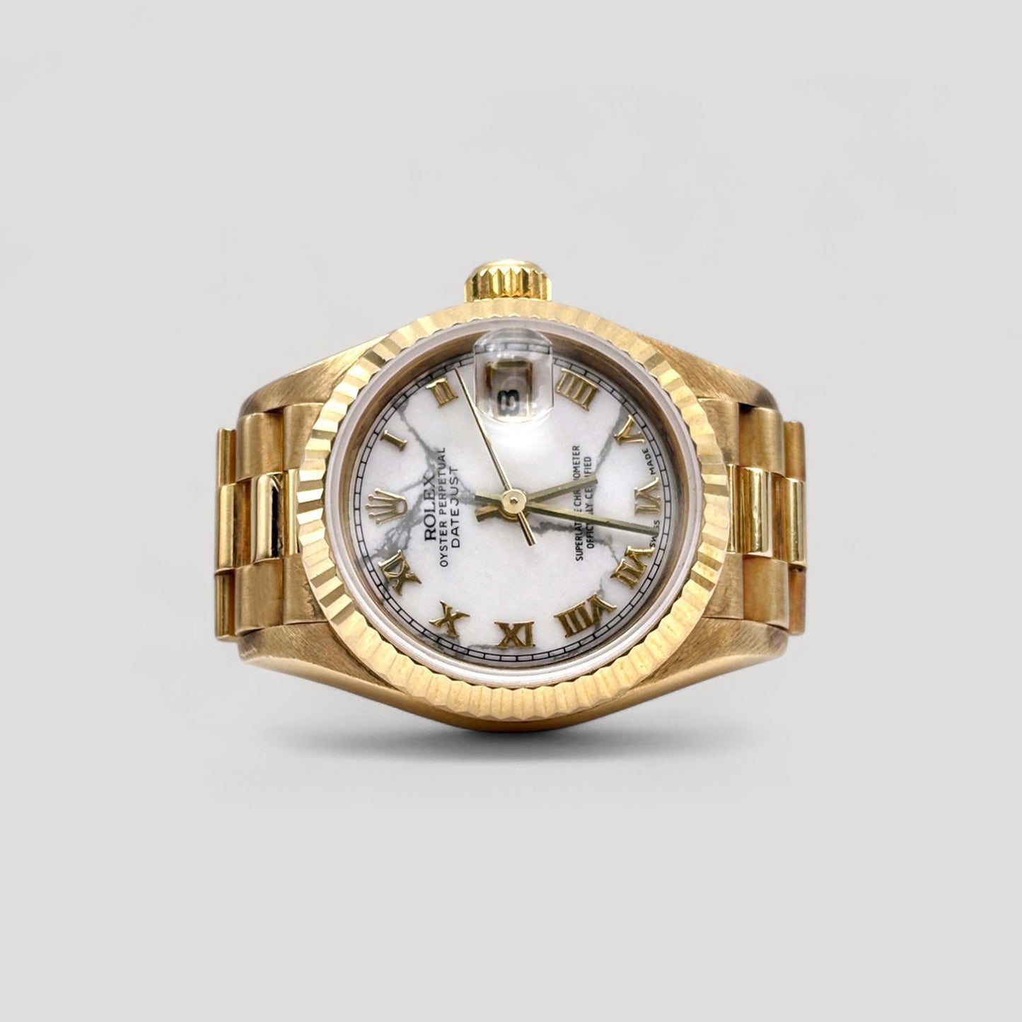 Rolex Datejust "President" Howlite Stone Dial 26mm 69178