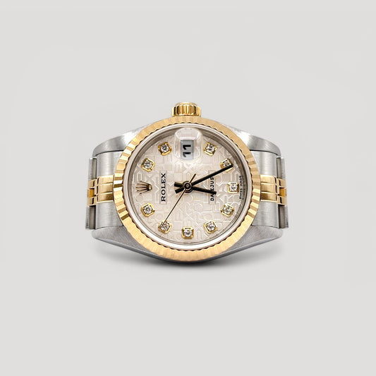 Mint Rolex Datejust Computer w/ 10 Points diamond Jubilee 26mm 79173
