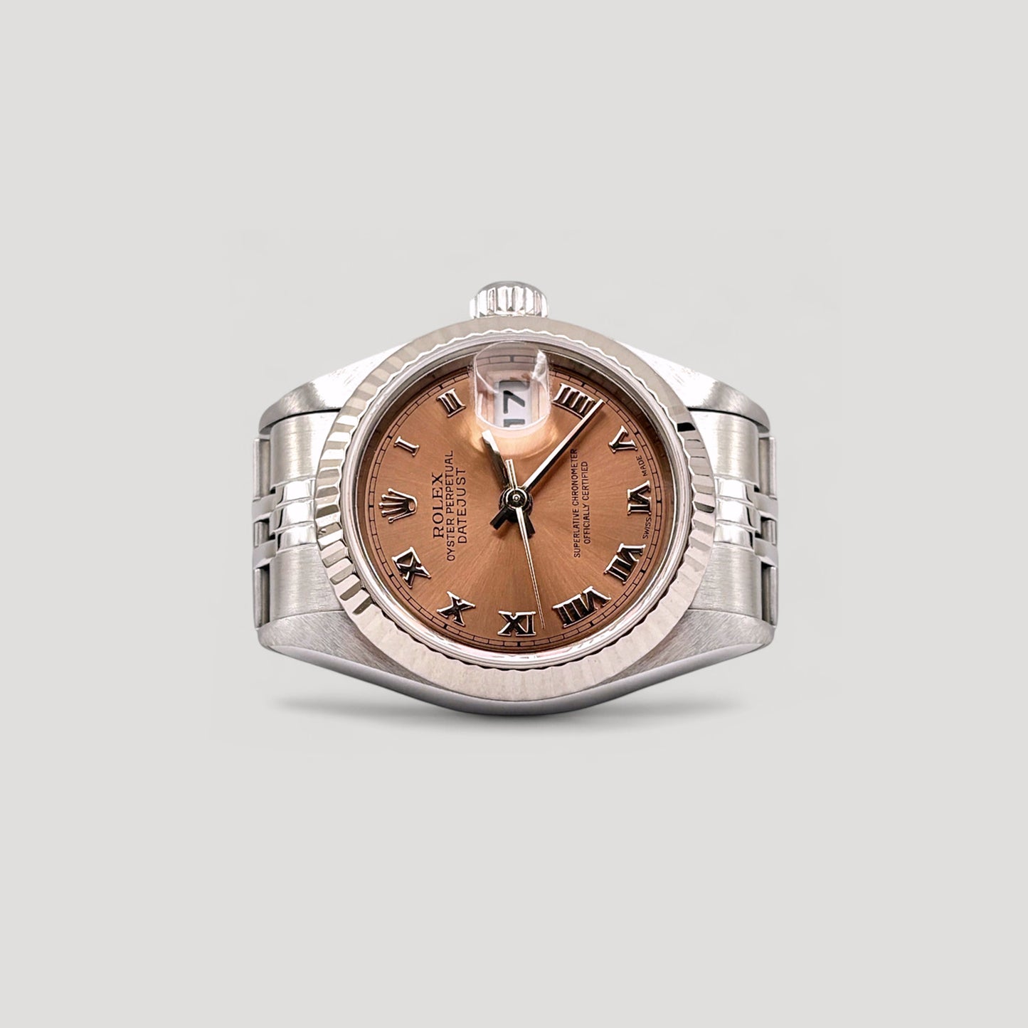 Mint Rolex Datejust Salmon Roman Jubilee 26mm 79174